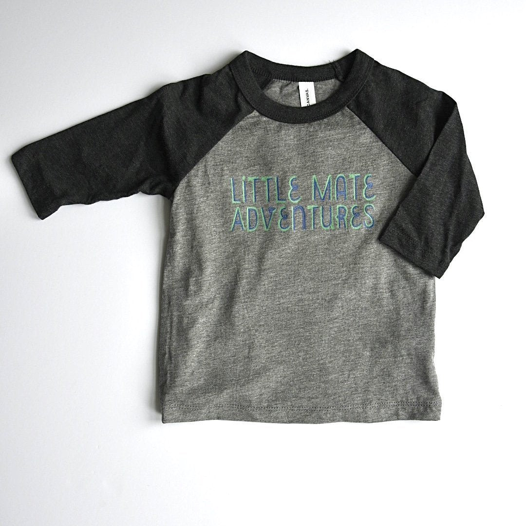 LITTLE MATE ADVENTURES LOGO TEE - 3/4 Baseball Sleeve Toddler Tee - Little Mate Adventures