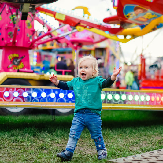 OFF WE GO TO ENGLAND - Short Sleeve Baby Tee - Little Mate Adventures
