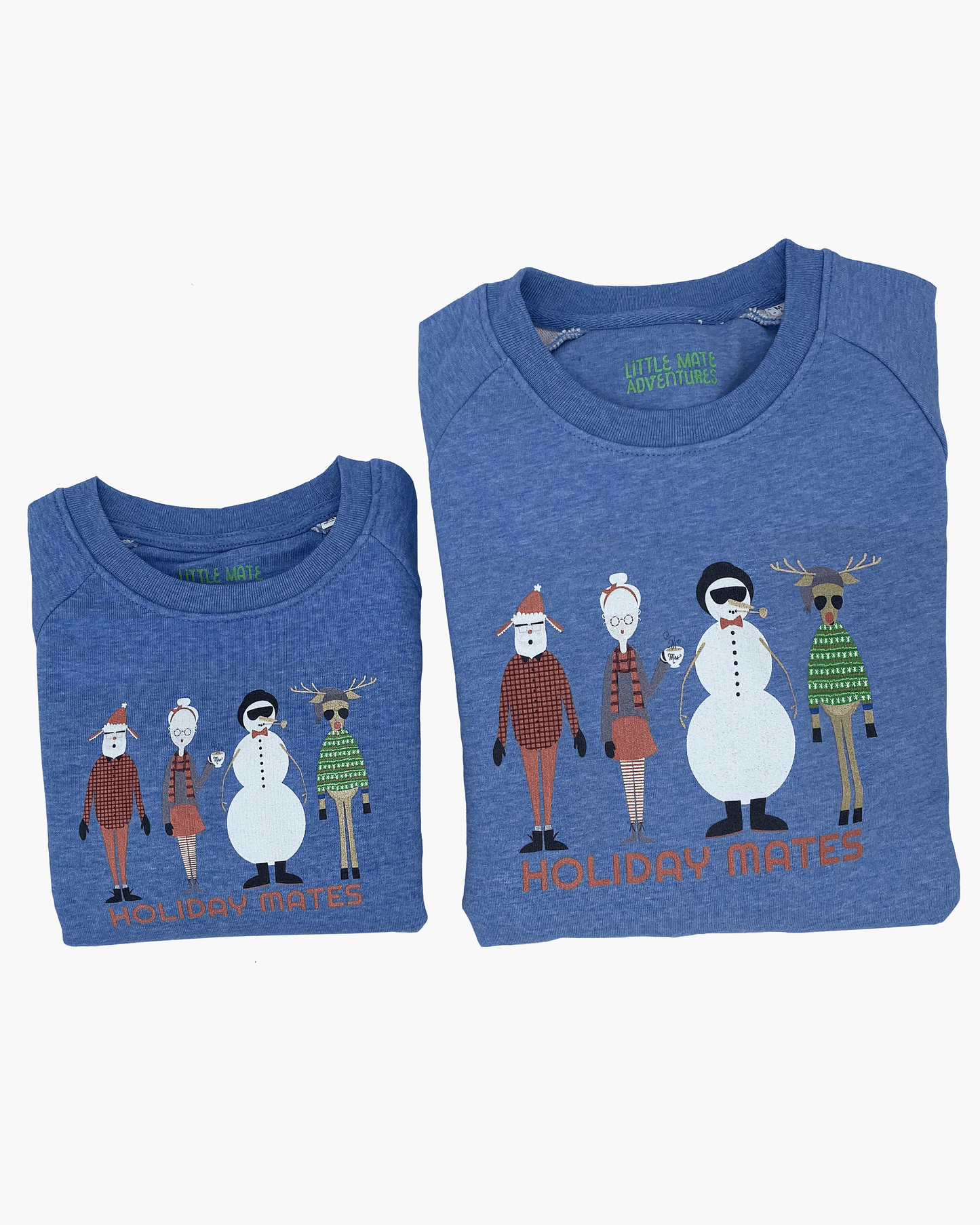 HOLIDAY MATES - Kids + Adult Sweatshirt Matching - two colours and styles - Little Mate Adventures