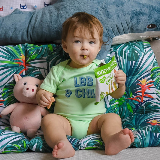 LBB & Chill - Short Sleeve Envelope Neckline Bodysuit - Little Mate Adventures