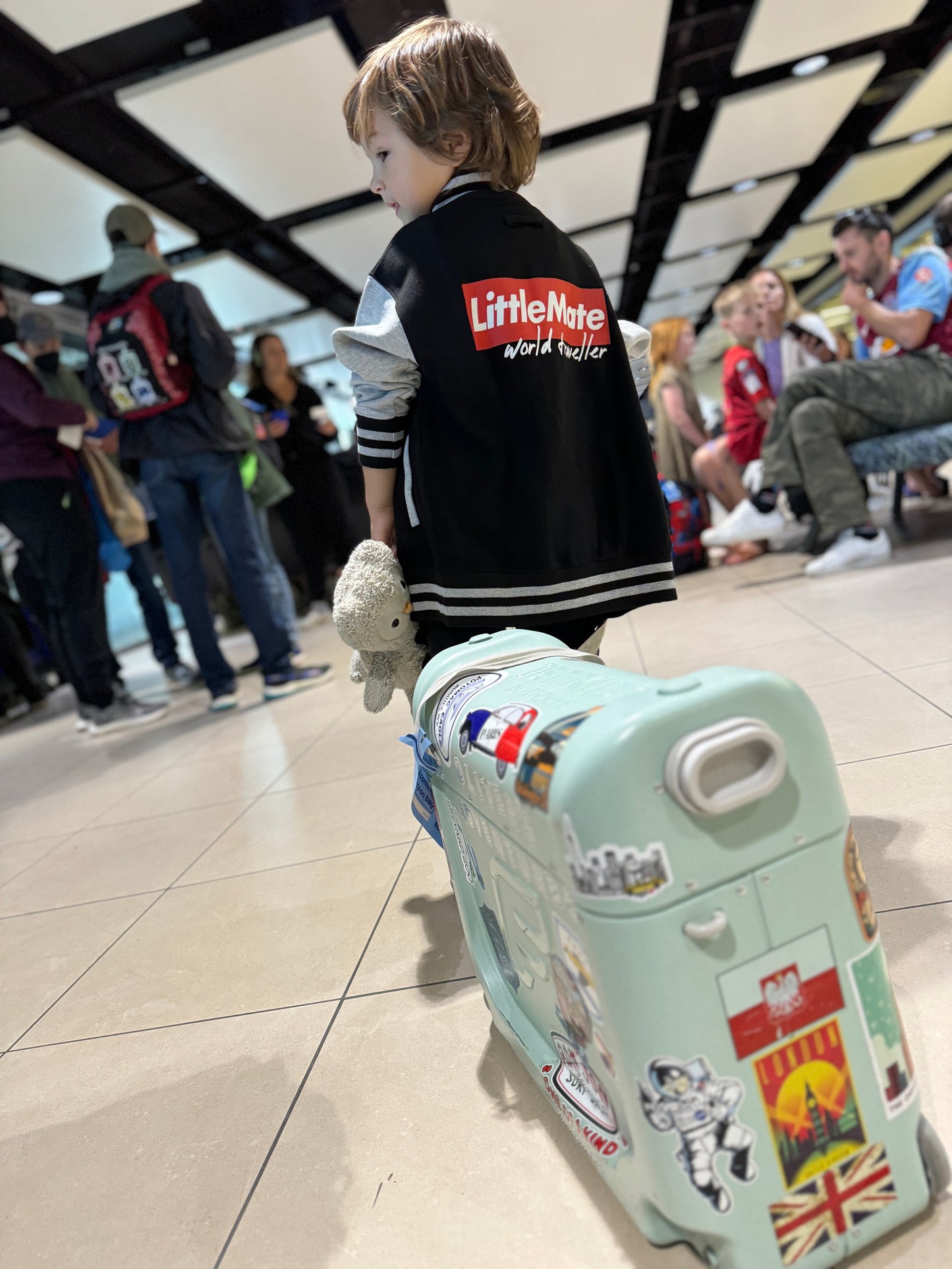 LITTLE MATE WORLD TRAVELLER - Kid’s Varsity Jacket - Little Mate Adventures