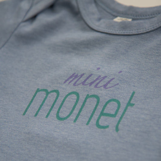 MINI MONET - Short Sleeve Envelope Neckline Bodysuit - Little Mate Adventures