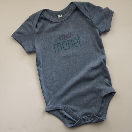 MINI MONET - Short Sleeve Envelope Neckline Bodysuit - Little Mate Adventures