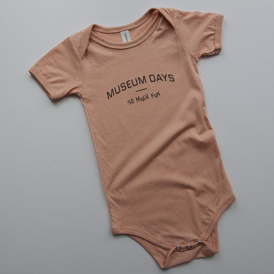 MUSEUM DAYS SO MUCH FUN - Short Sleeve Envelope Neckline Bodysuit - Little Mate Adventures