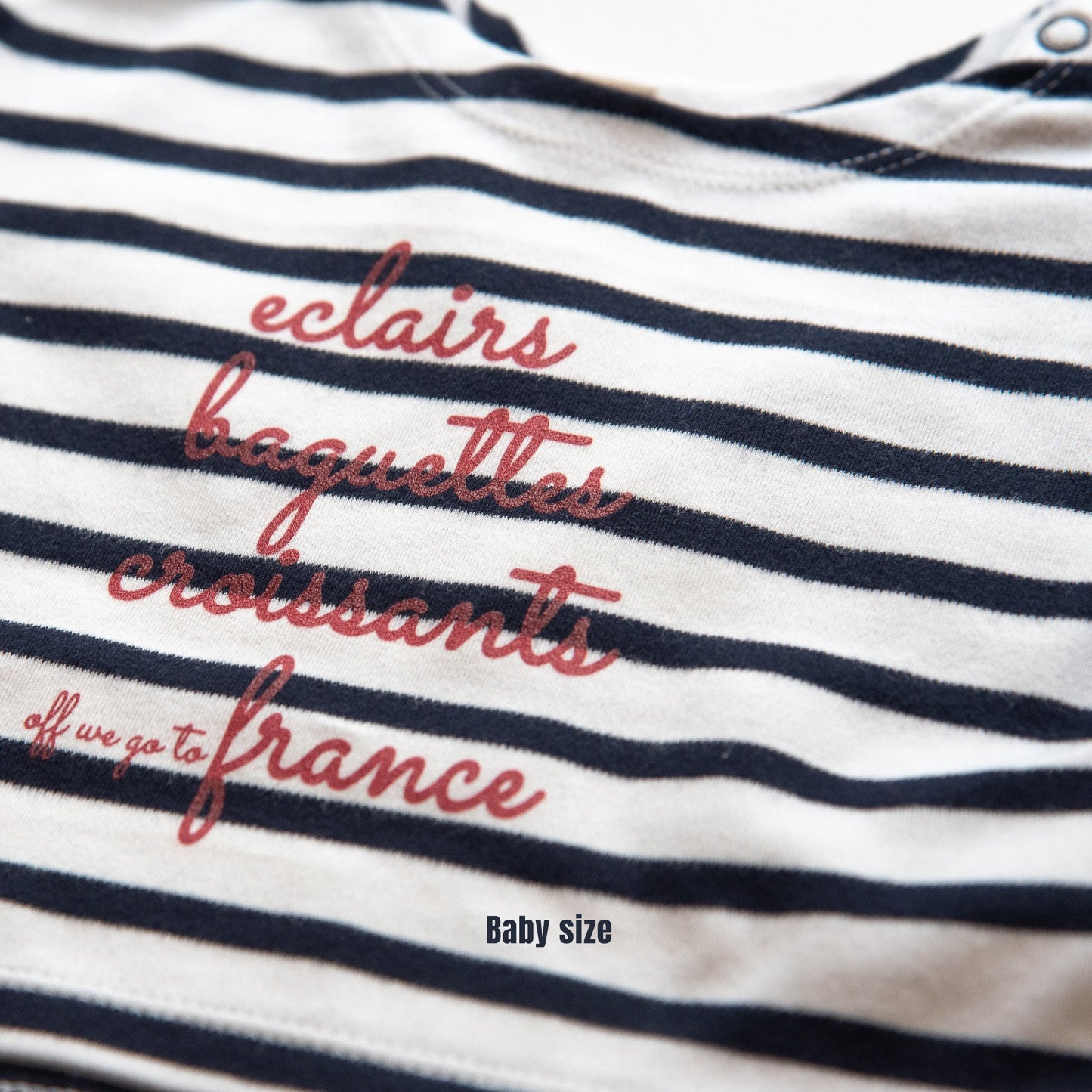 OFF WE GO TO FRANCE - Long Sleeve Baby Tee - Little Mate Adventures