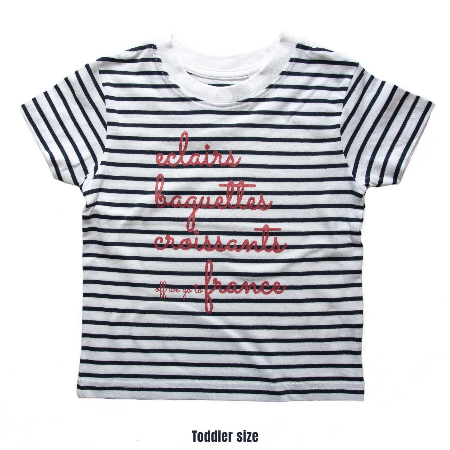 OFF WE GO TO FRANCE - Short Sleeve Toddler + Youth T Shirt - Little Mate Adventures