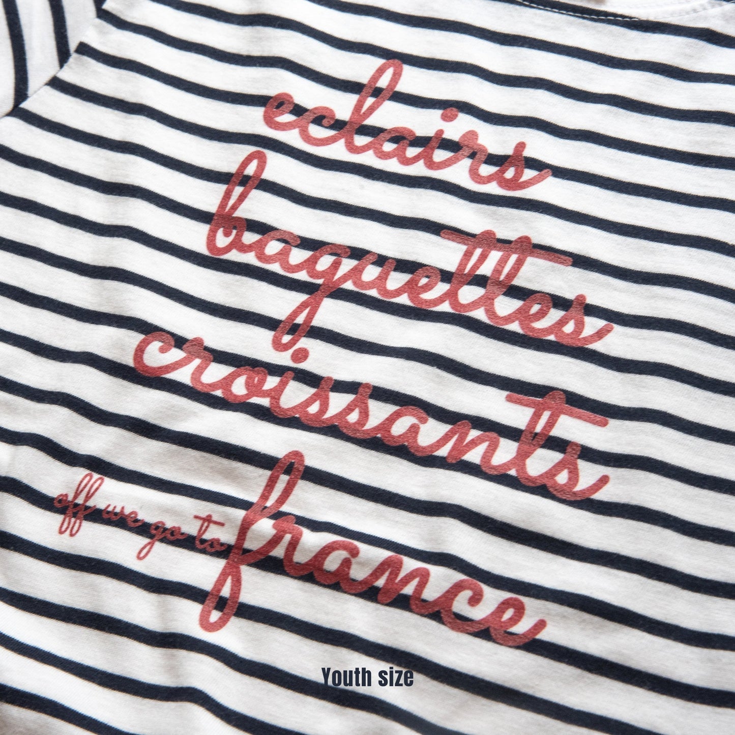 OFF WE GO TO FRANCE - Short Sleeve Toddler + Youth T Shirt - Little Mate Adventures