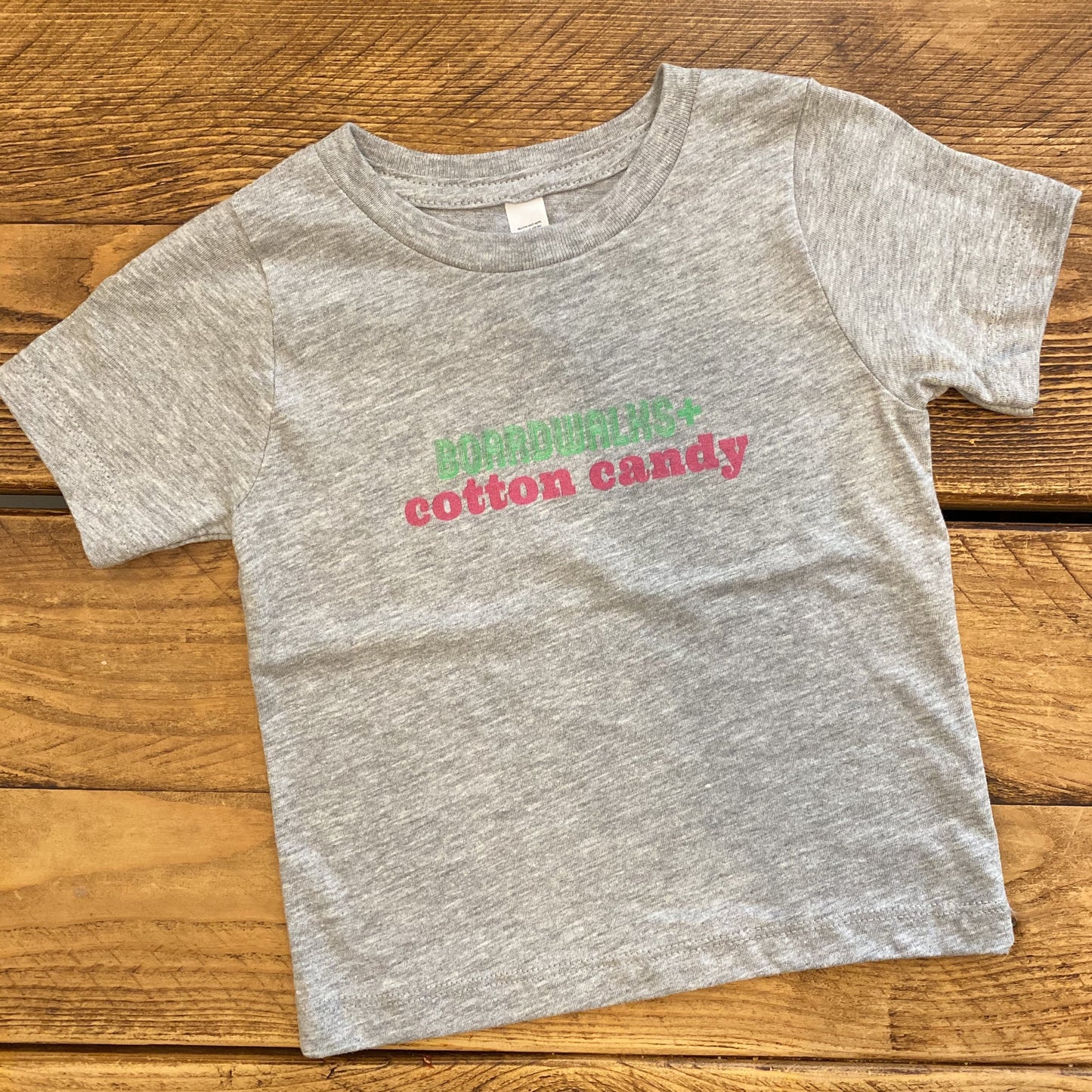 SAMPLE SALE - BOARDWALKS + COTTON CANDY - Short Sleeve Baby T Shirt - Little Mate Adventures