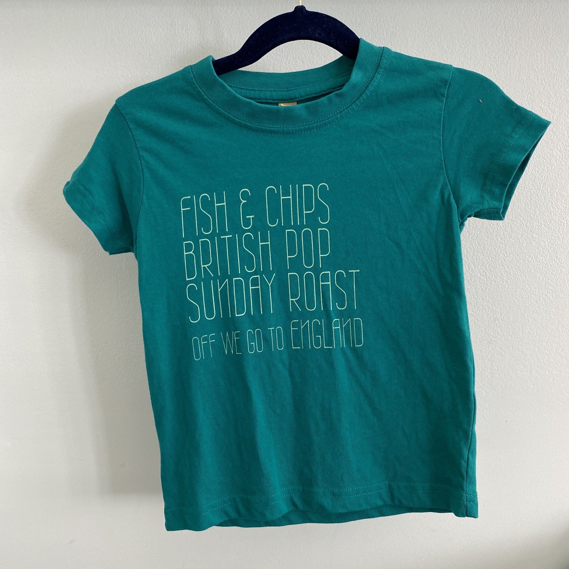 SAMPLE SALE -  OFF WE GO TO ENGLAND - Short Sleeve Baby Tee - Little Mate Adventures