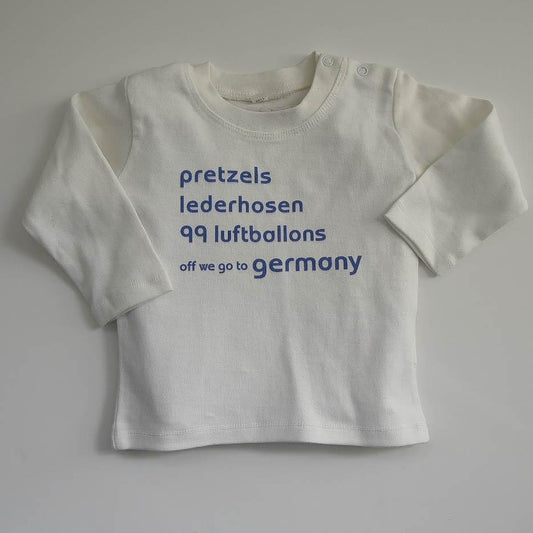 OFF WE GO TO GERMANY - Long Sleeve Baby Tee - Little Mate Adventures 