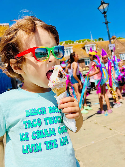 BEACH DAYS - Organic Cotton Kids Short Sleeve T Shirt - Little Mate Adventures