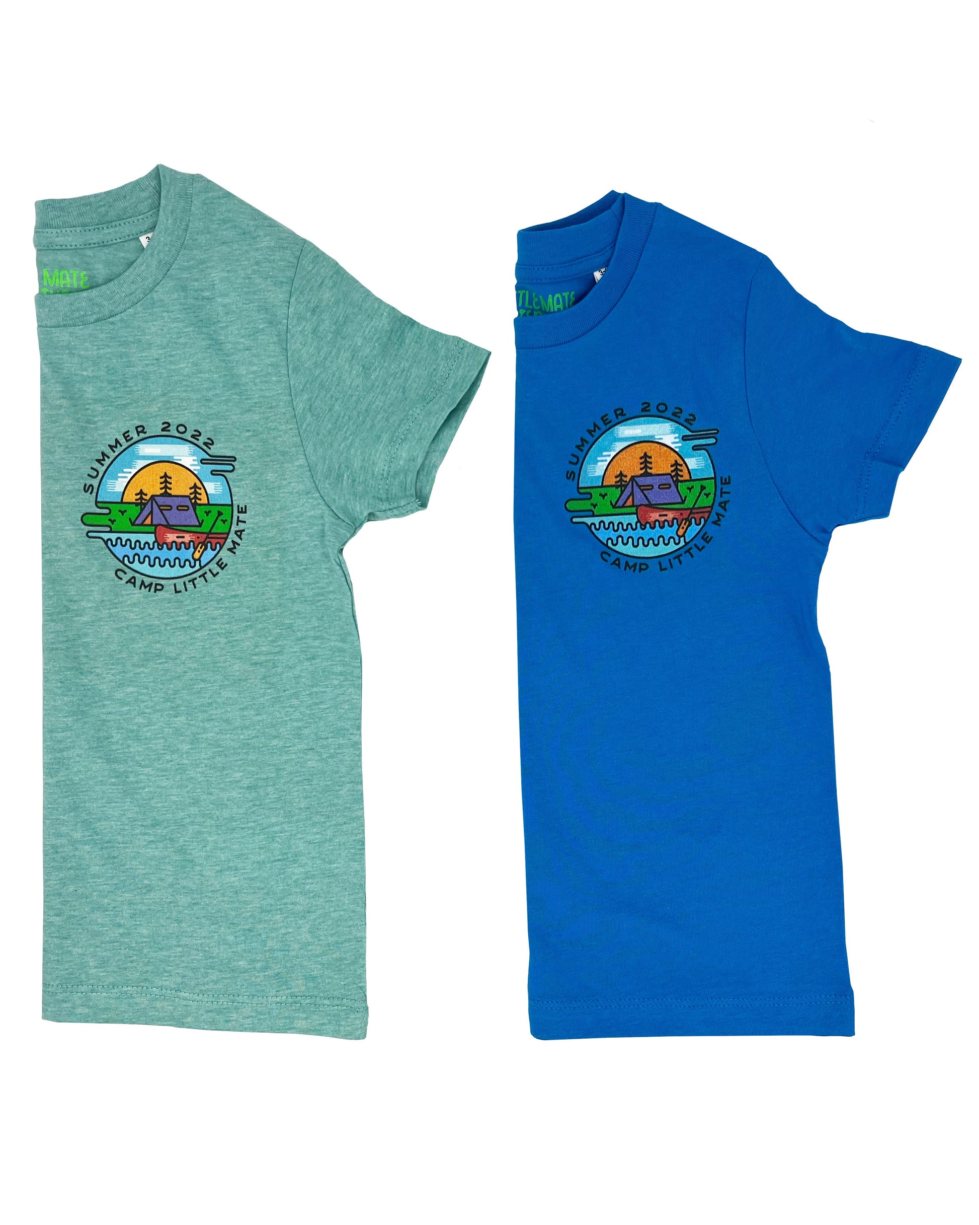 CAMP LITTLE MATE - Kids Short Sleeve T Shirt - Two Colours! - Little Mate Adventures