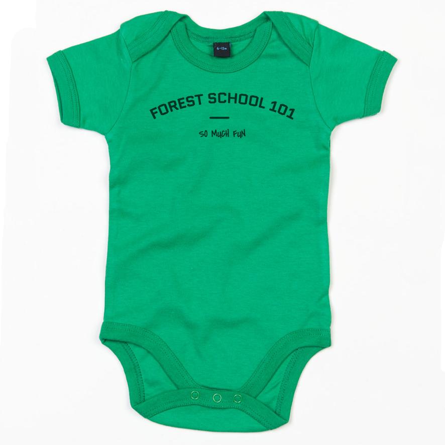 FOREST SCHOOL 101 SO MUCH FUN - Short Sleeve Envelope Neckline Bodysuit - Little Mate Adventures