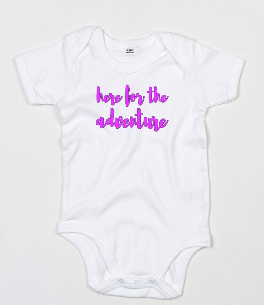 HERE FOR THE ADVENTURE - Monthly Photos - Baby Short Sleeve Bodysuit - Little Mate Adventures