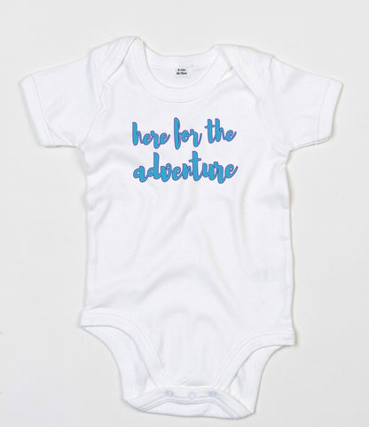 HERE FOR THE ADVENTURE - Monthly Photos - Baby Short Sleeve Bodysuit - Little Mate Adventures