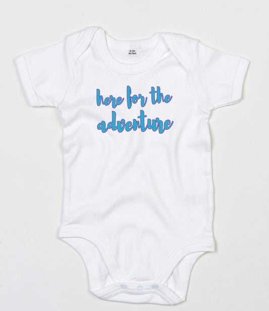 HERE FOR THE ADVENTURE - Monthly Photos - Baby Short Sleeve Bodysuit - Little Mate Adventures