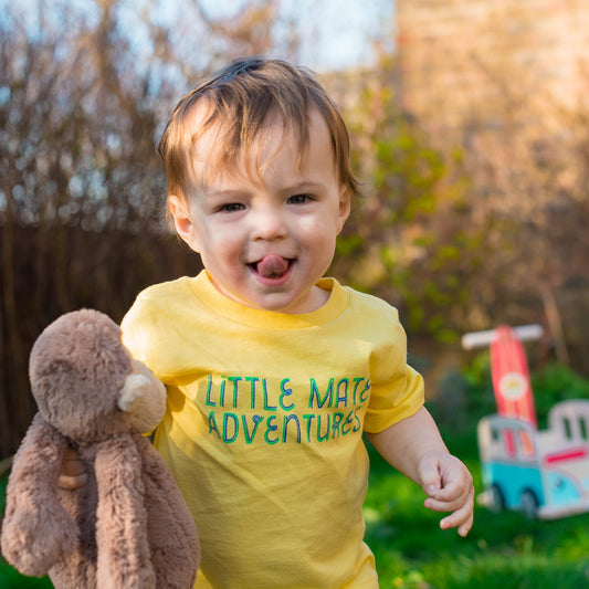 SAMPLE SALE - LITTLE MATE ADVENTURES LOGO TEE - Short Sleeve Baby Tee - Little Mate Adventures 