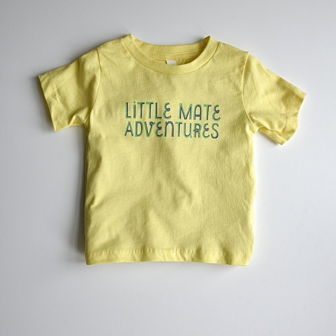 SAMPLE SALE - LITTLE MATE ADVENTURES LOGO TEE - Short Sleeve Baby Tee - Little Mate Adventures 